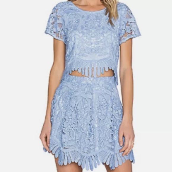 Lovers + Friends Other - LOVERS + FRIENDS Small Two Piece Blouse Skirt R21